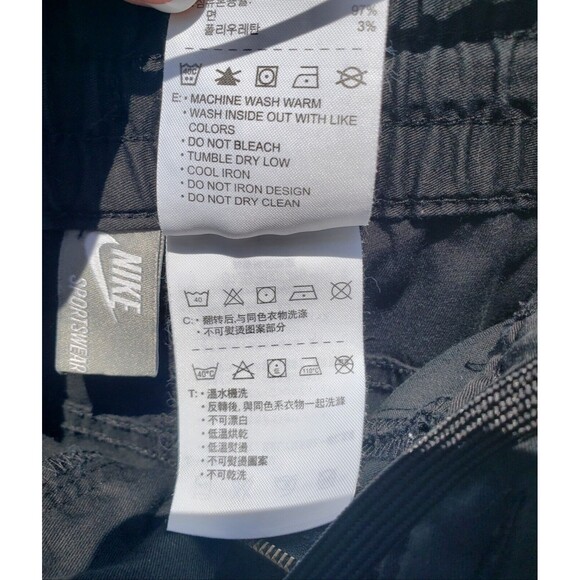 Nike Shorts Womens Small Black Sportswear Chino Bermuda Hiking Outdoors Cotton - Picture 9 of 15